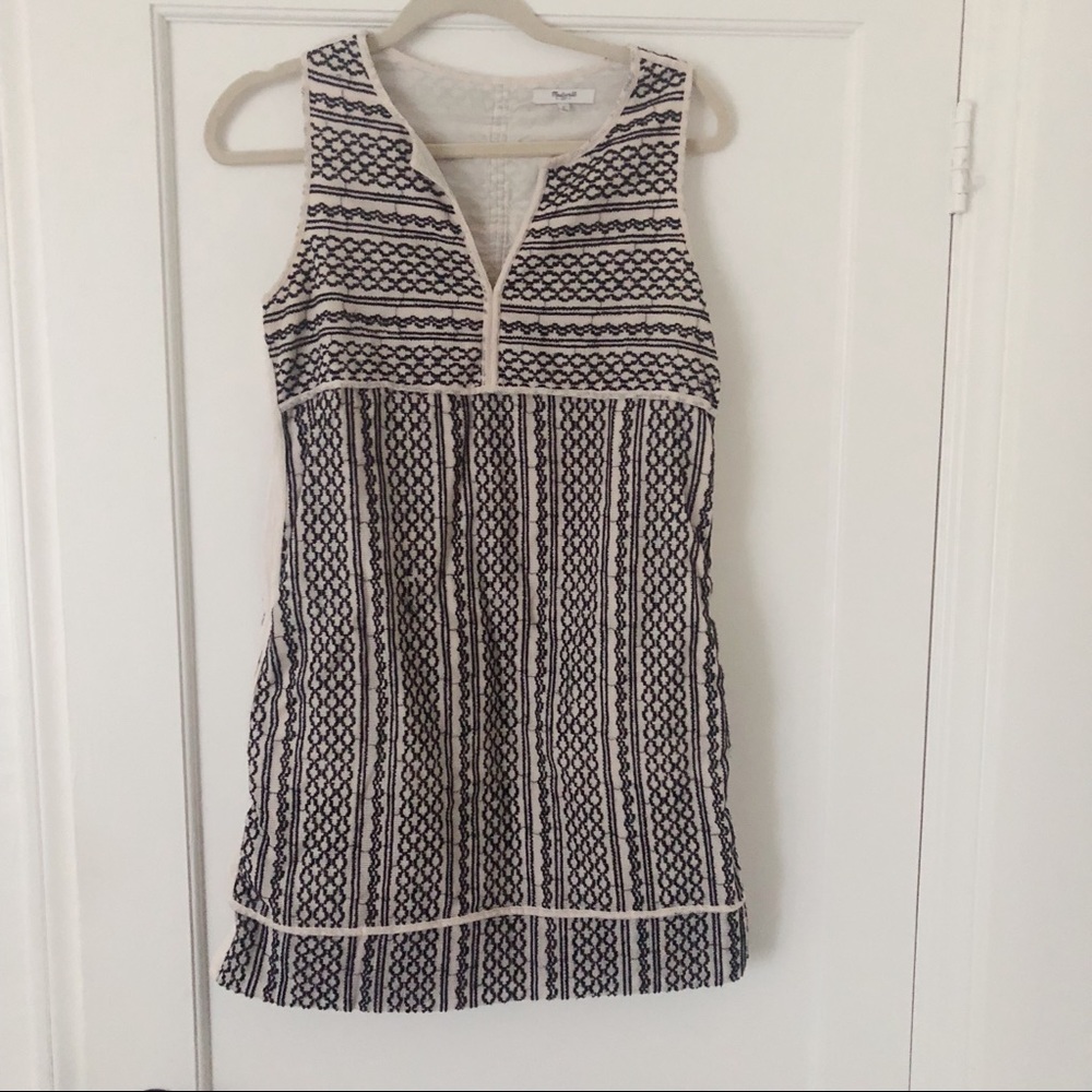 Madewell embroidered dress size S